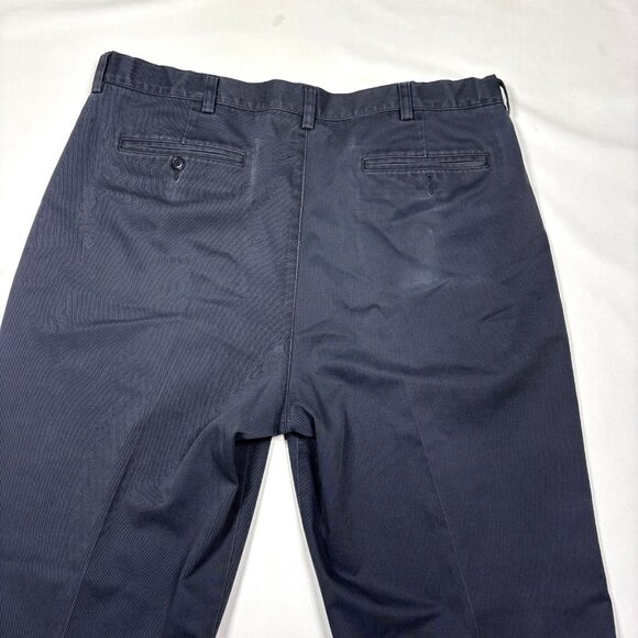 Lot of 2 LL Bean Comfort Waist Chino Pleated Pants Slacks Blue / Gray Mens 38x30 - Picture 13 of 16